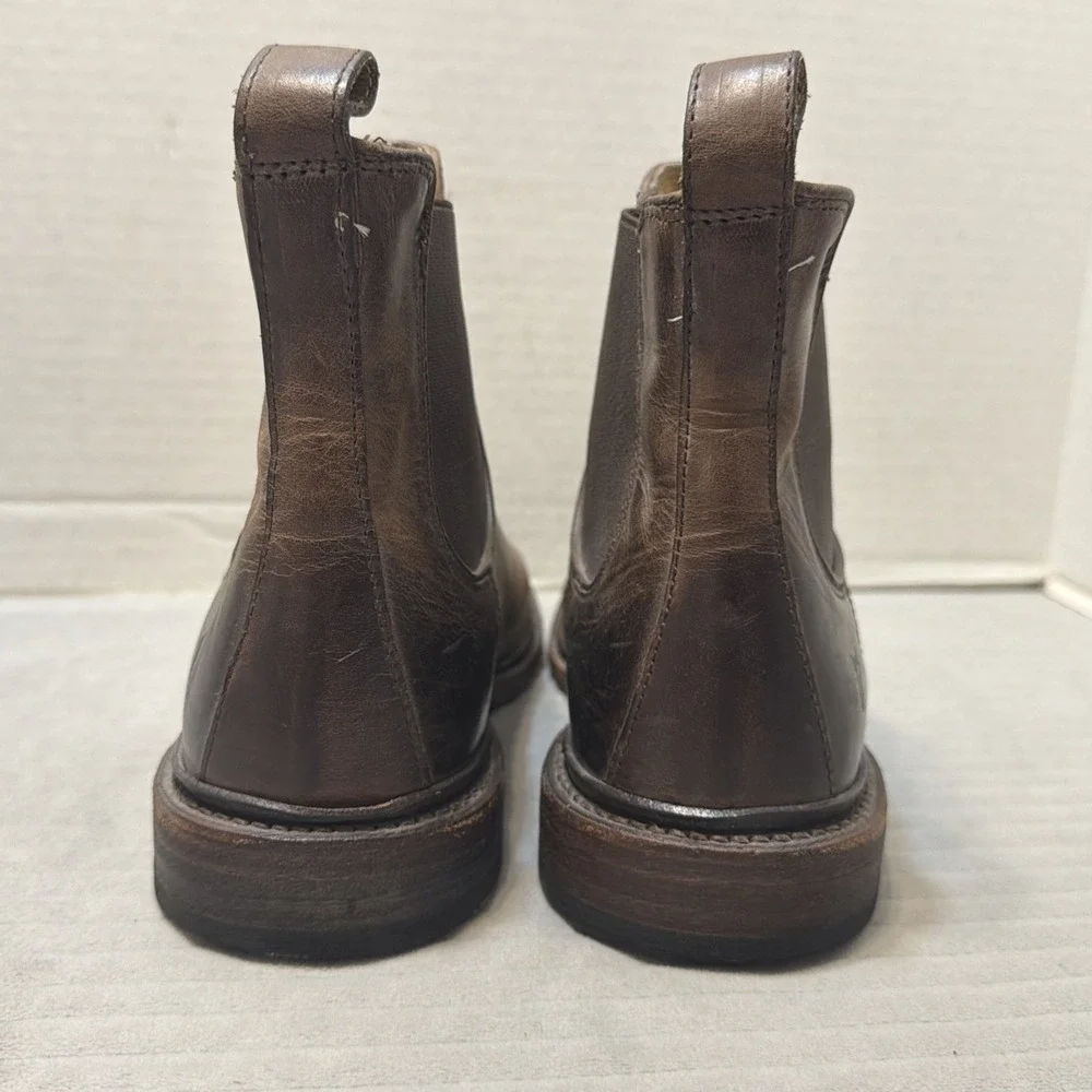 Frye Tyler Chelsea Boots Men's Size 8.5D Brown Leather Ankle Pull On Mexico